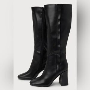 Elegant Black Knee-High Boots